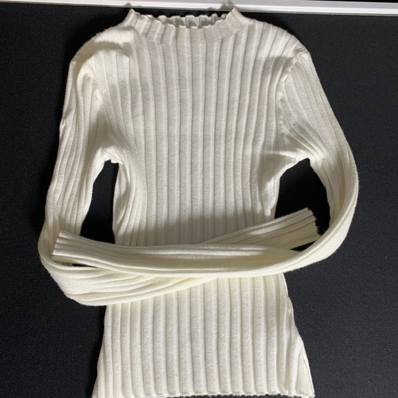 Peppermayo soft cream ribbed sweater sz S/M comfy cozy stretchy and soft - Picture 1 of 11